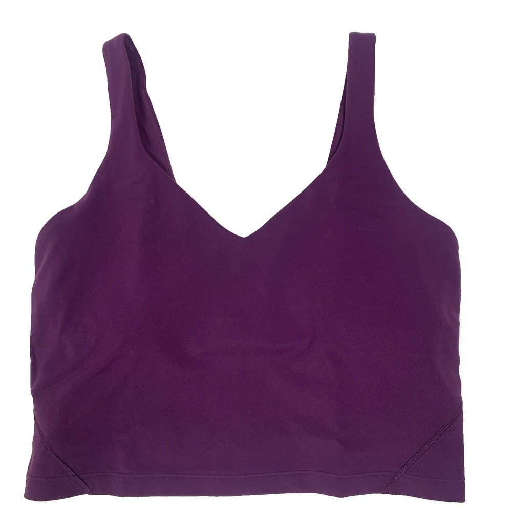 lululemon Align Cropped Tank Dramatic Magenta Size 8 Nulu LW1DTWS